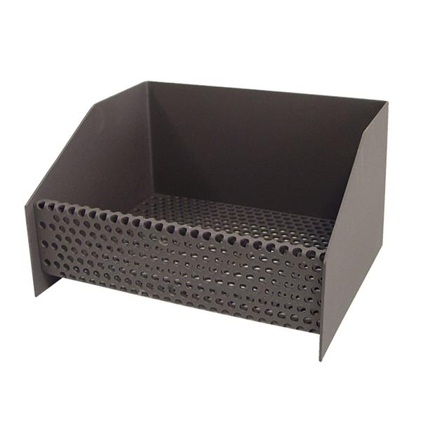 Cesta metálica quemador de pellet.