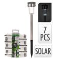 Set 7 estacas solares acero inox. 36,5 cm